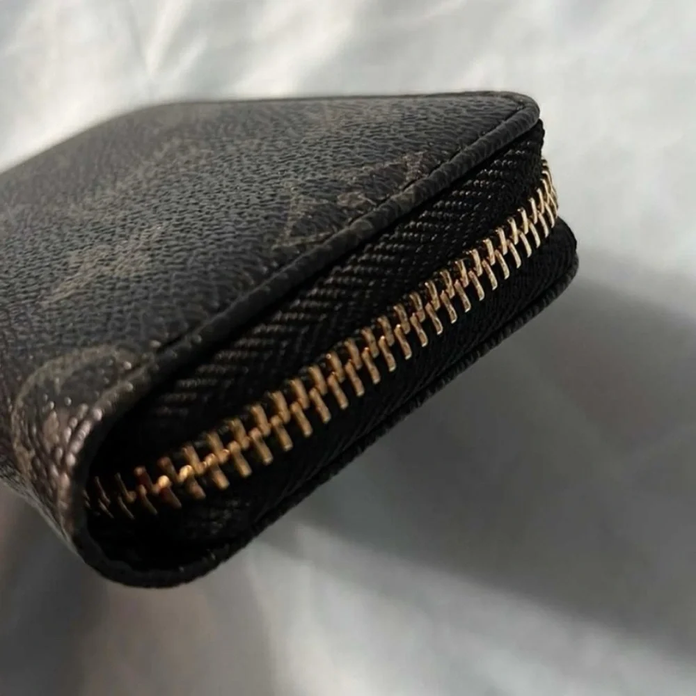Black Designer Monogram Wallet - Picture 3 of 6